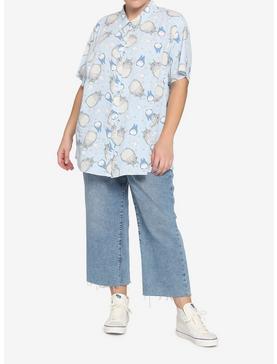Her Universe Studio Ghibli My Neighbor Totoro Light Blue Woven Button-Up Plus Size, , hi-res
