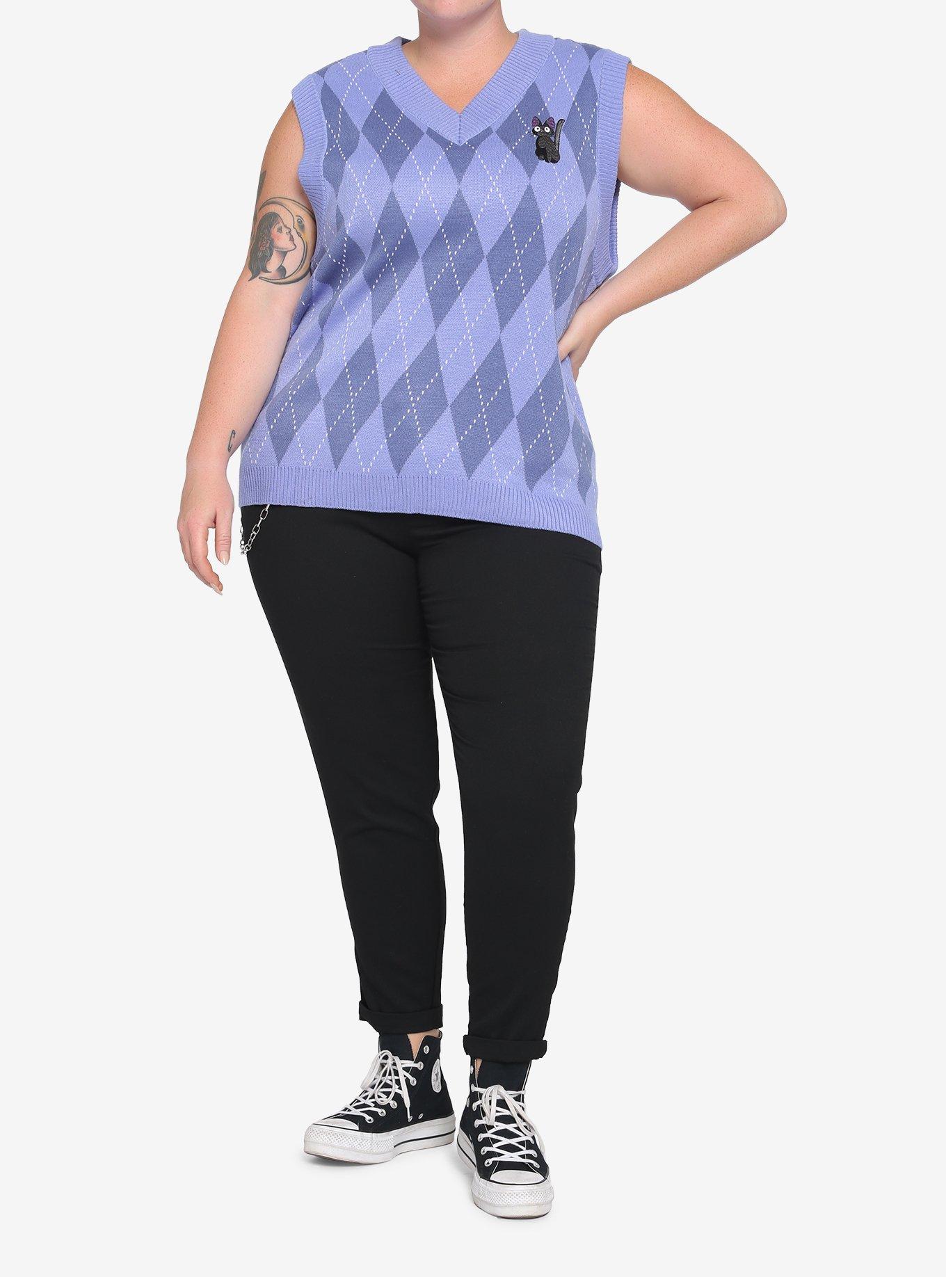 Her Universe Studio Ghibli Kiki's Delivery Service Jiji Sweater Vest Plus Size, MULTI, alternate