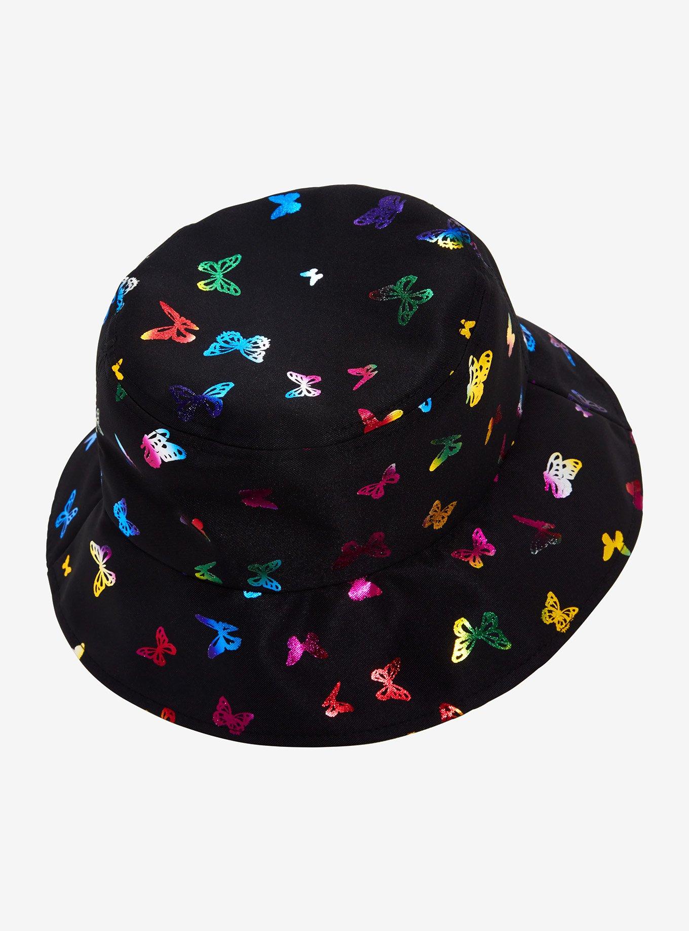 Rainbow Butterfly Bucket Hat, , alternate