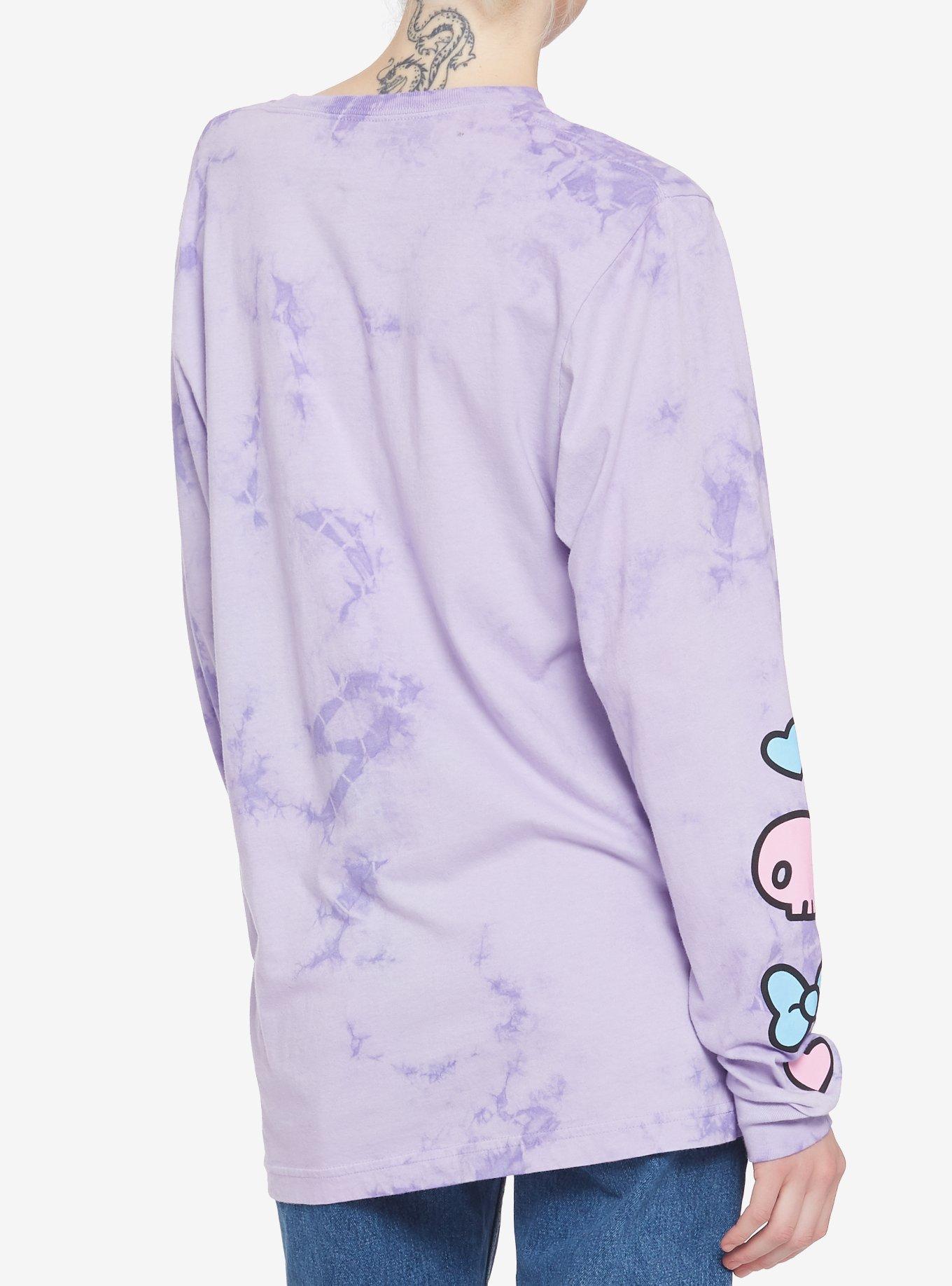 My Melody & Kuromi Purple Wash Girls Long-Sleeve T-Shirt, MULTI, alternate