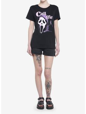 Plus Size Scream Ghost Face Call Me Boyfriend Fit Girls T-Shirt, , hi-res