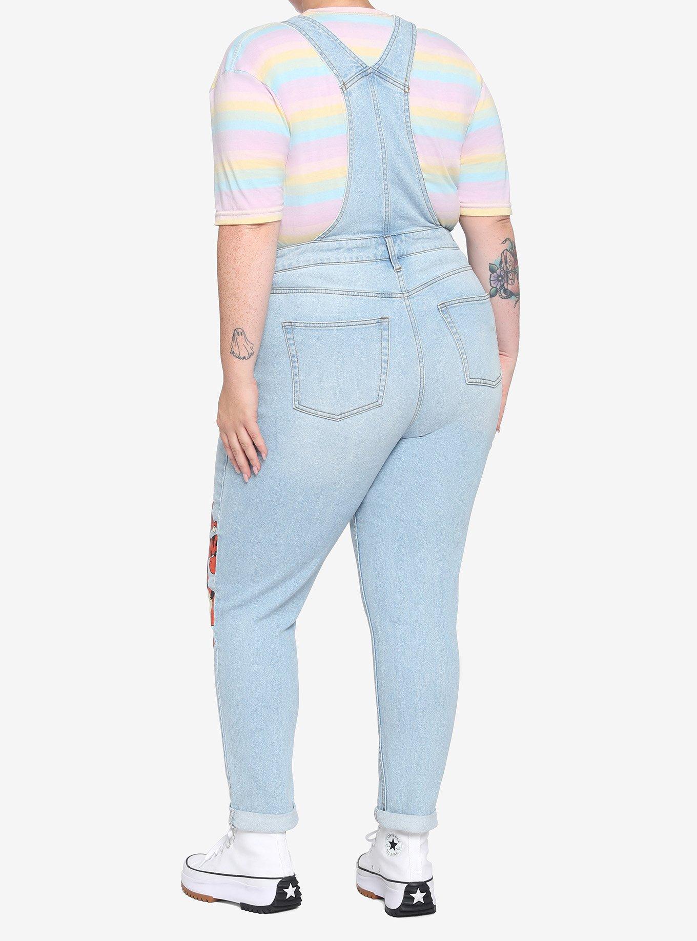Disney Winnie The Pooh Mom Jean Overalls Plus Size, MULTI, alternate
