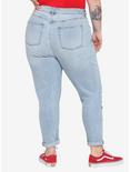 Her Universe Disney Mickey Mouse Embroidered Mom Jeans Plus Size, MULTI, alternate