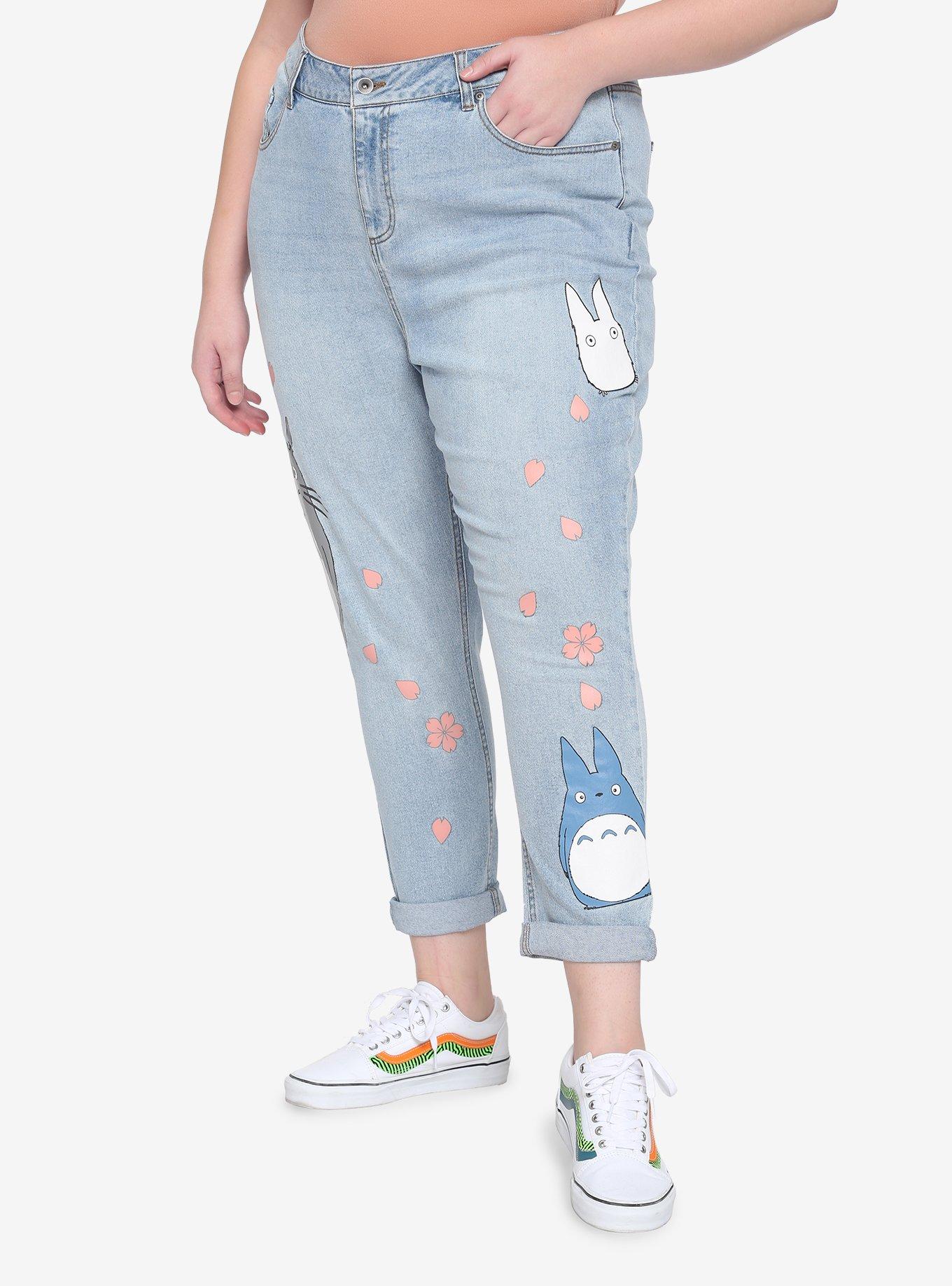 Her Universe Studio Ghibli My Neighbor Totoro Sakura Mom Jeans Plus Size, MULTI, alternate
