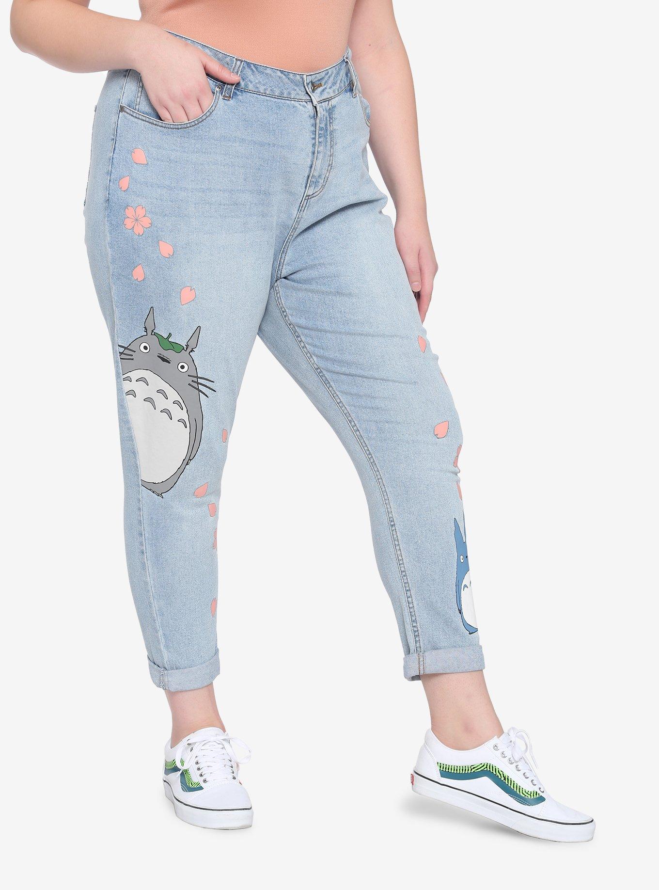 Her Universe Studio Ghibli My Neighbor Totoro Sakura Mom Jeans Plus Size, MULTI, alternate