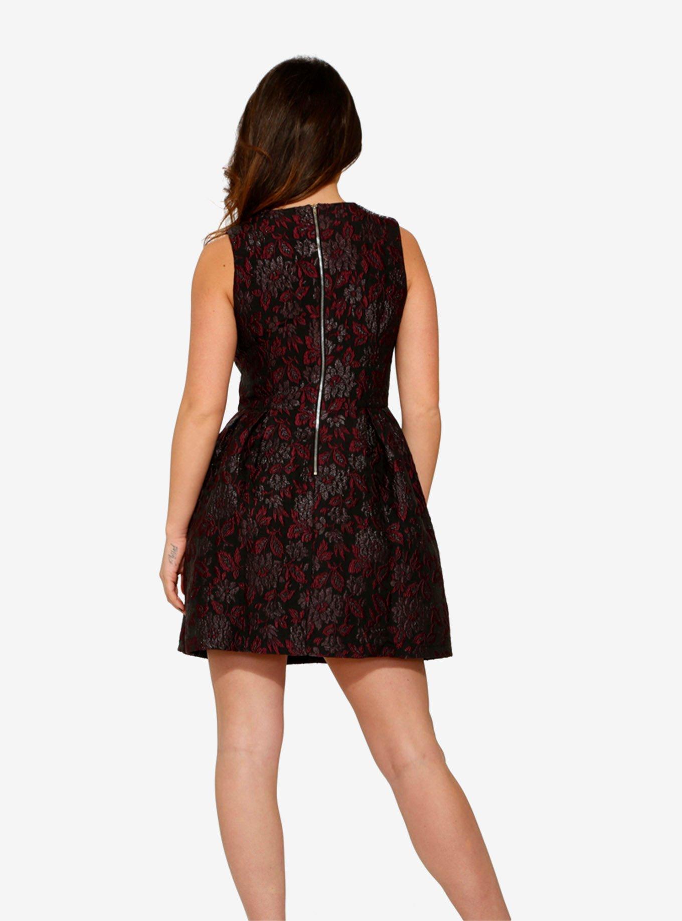 Black Purple High Neck Dress, , hi-res