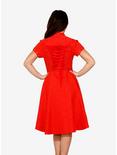 Red Jacquard Hi Lo Dress, RED, alternate