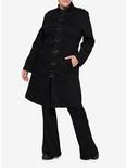 Black Strait Coat Plus Size, BLACK, alternate