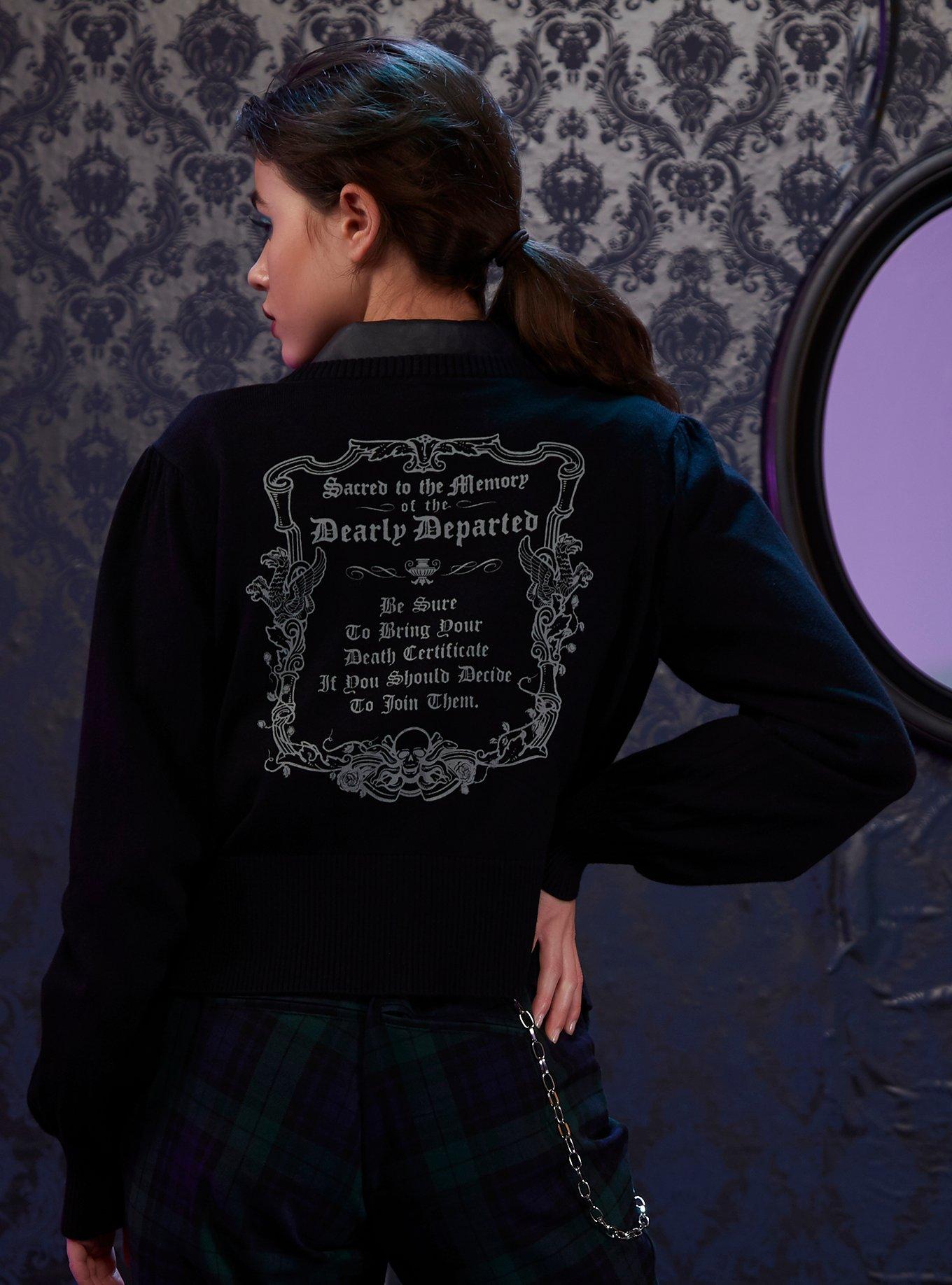 Her Universe Disney The Haunted Mansion Crop Cardigan, MULTI, alternate