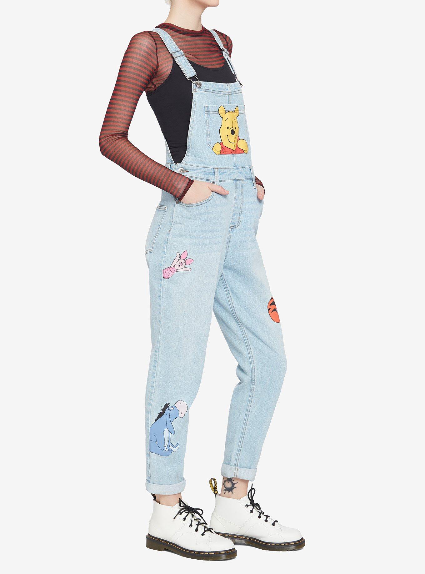 Disney Winnie The Pooh Girls Mom Jean Overalls, MULTI, alternate