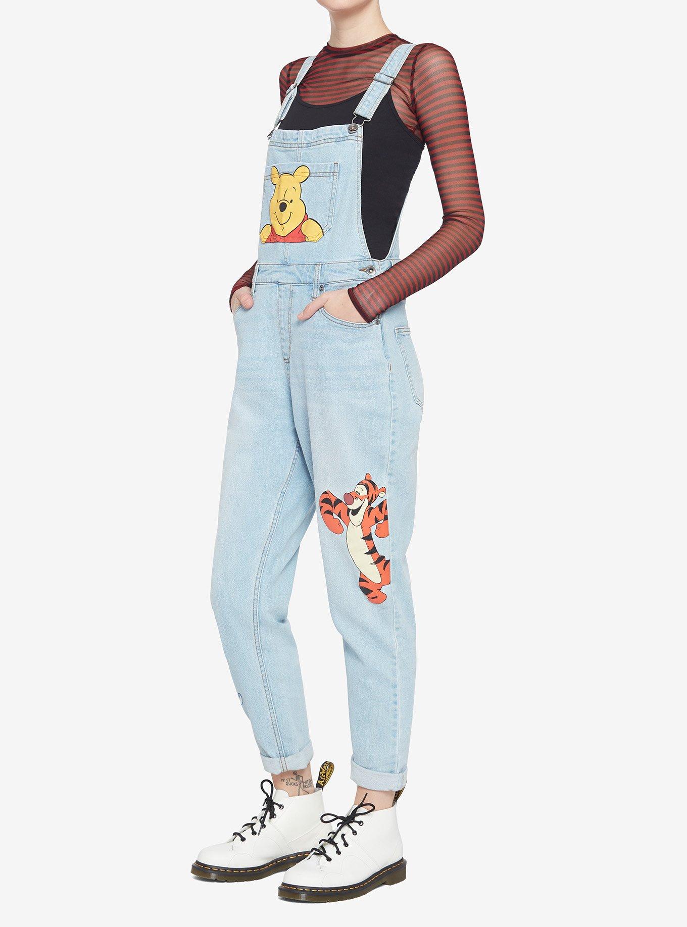 Disney Winnie The Pooh Girls Mom Jean Overalls, MULTI, alternate