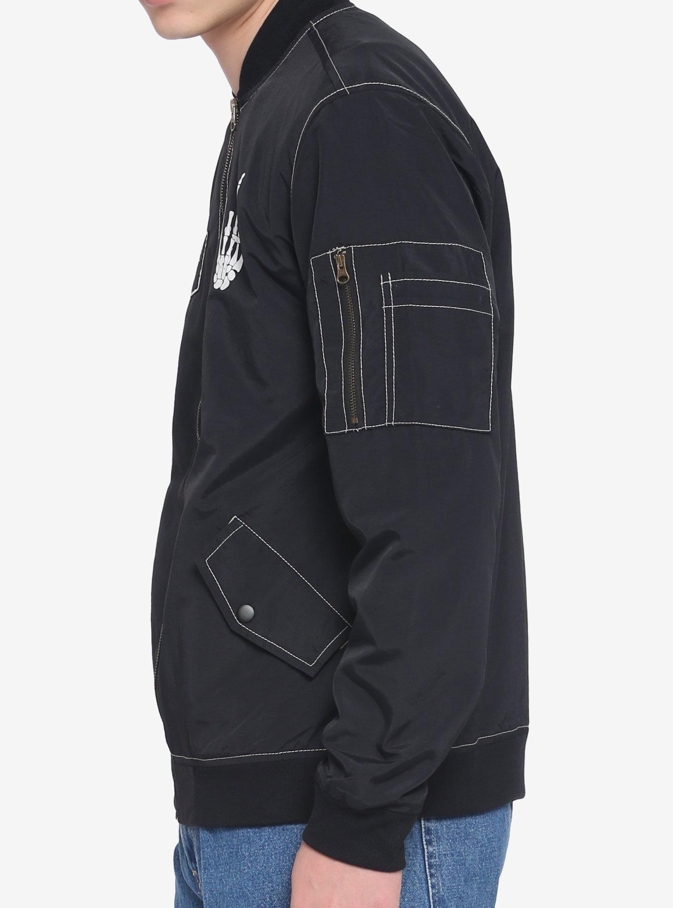 I'm Dead Patch Utility Bomber Jacket, BLACK, alternate