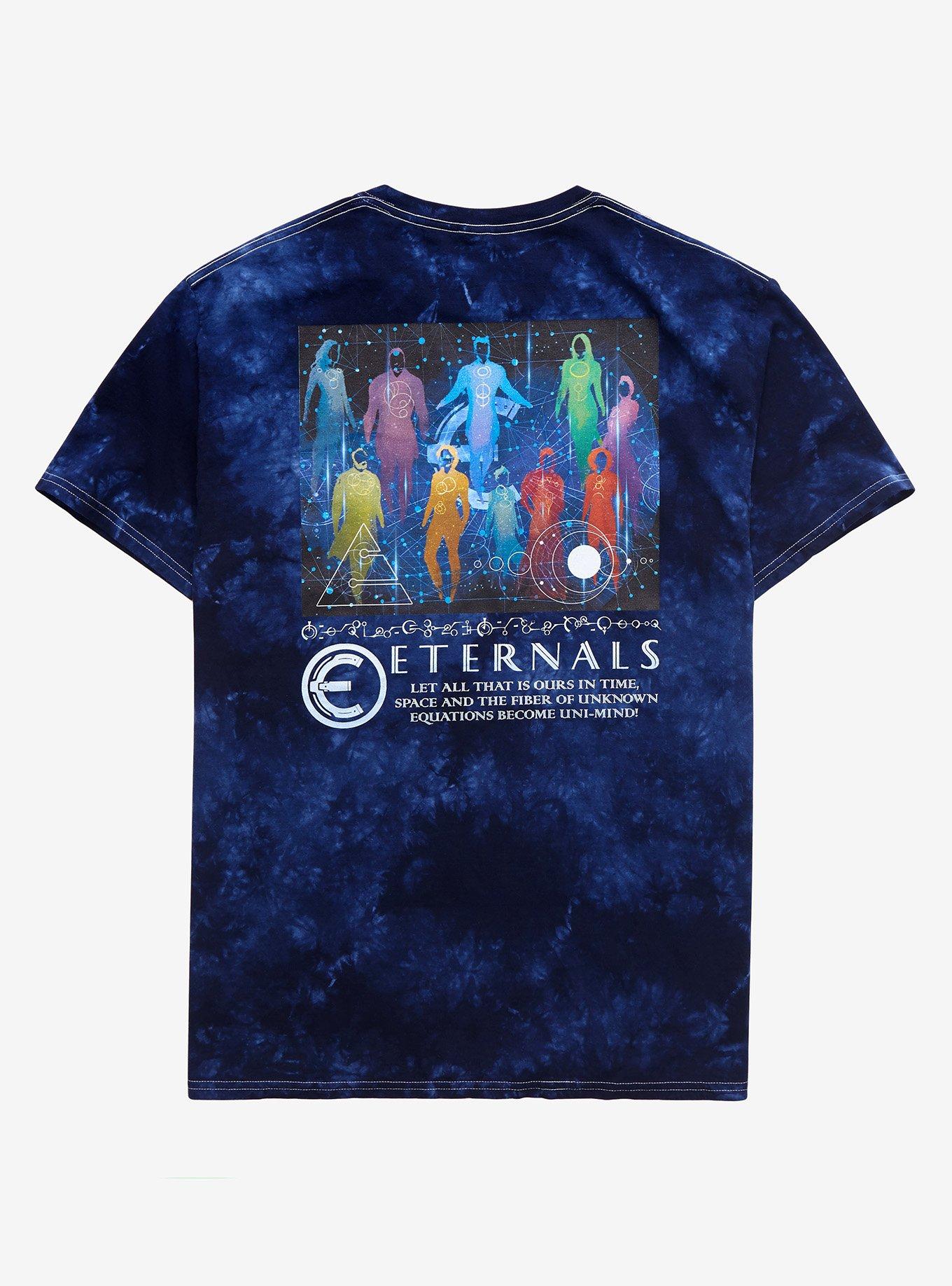 Marvel Eternals Celestial Symbol Tie-Dye T-Shirt - BoxLunch Exclusive, INDIGO TIE DYE, alternate