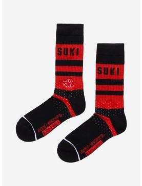 Naruto Shippuden Akatsuki Mesh Crew Socks - BoxLunch Exclusive, , hi-res