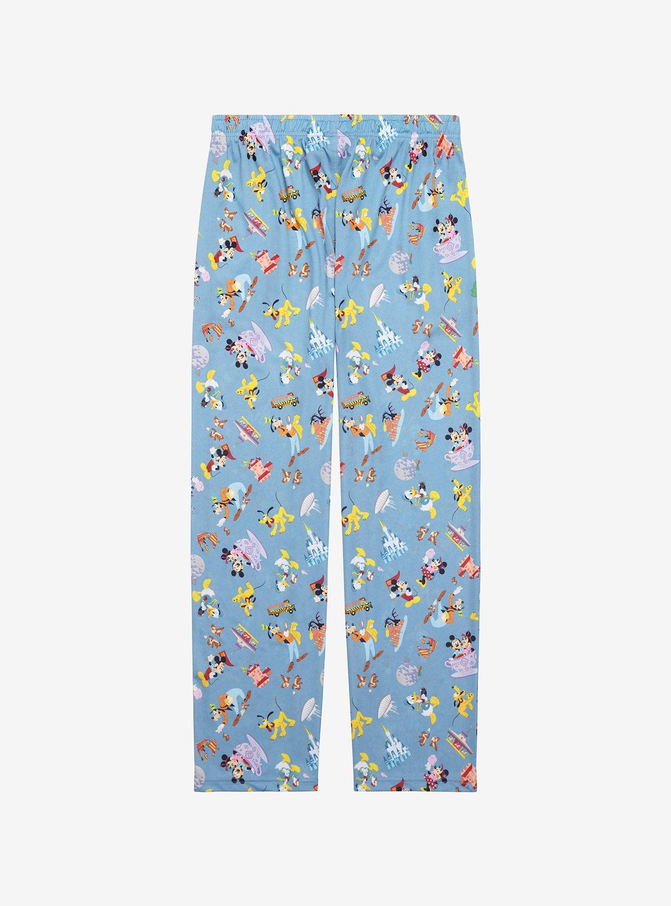 Disney Walt Disney World 50th Anniversary Rides & Attractions Sleep Pants - BoxLunch Exclusive, BLUE, alternate