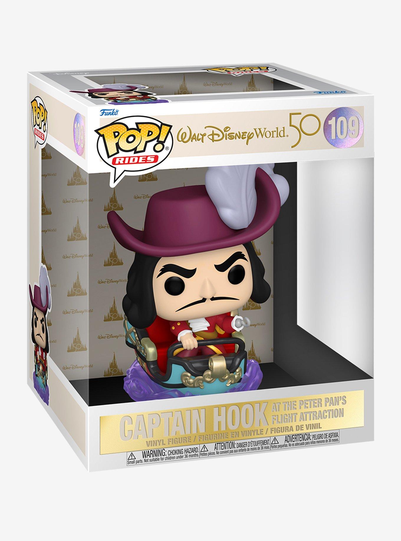 Funko Pop! Rides Walt Disney World 50th Anniversary Captain Hook at the Peter Pan's Flight Attraction Vinyl Figure - BoxLunch Exclusive, , alternate