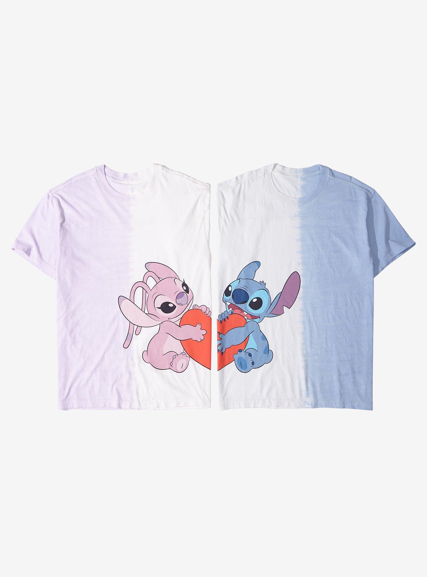 Disney Lilo & Stitch Angel with Heart Split-Dye T-Shirt - BoxLunch Exclusive, TIE DYE, alternate