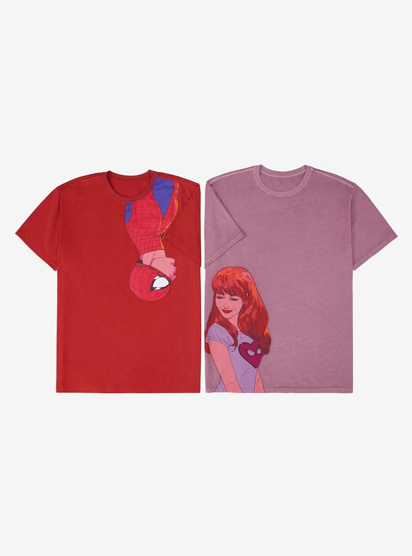 Marvel Spider-Man Mary Jane Hanging Together T-Shirt - BoxLunch Exclusive, PIGMENT DYE, alternate