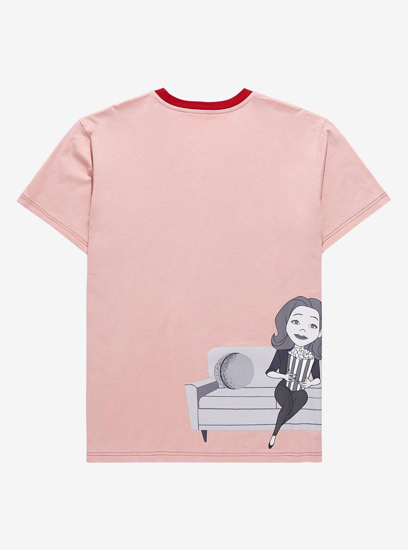 Marvel WandaVision Scarlet Witch Cartoon Contrast T-Shirt - BoxLunch Exclusive, MULTI, alternate