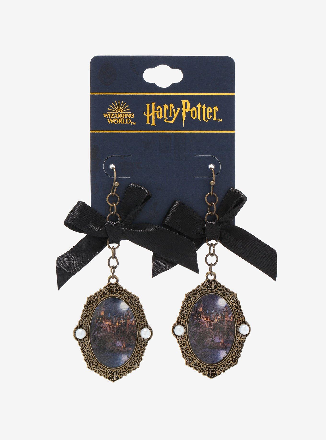 Harry Potter Hogwarts Cameo Drop Earrings, , alternate