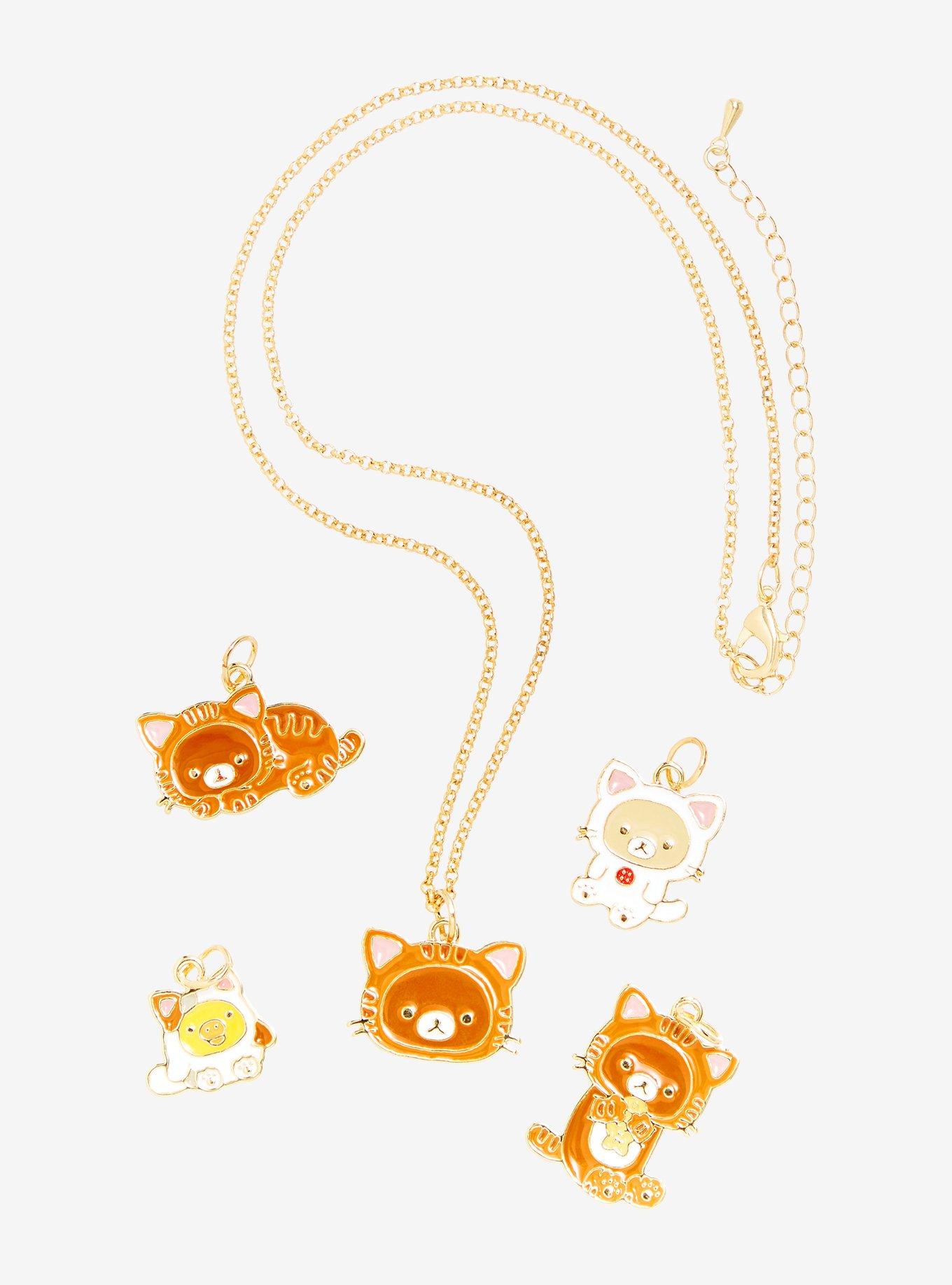 Rilakkuma Cat Charms Necklace, , alternate