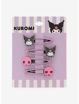 Kuromi Sparkly Hair Clip Set, , hi-res