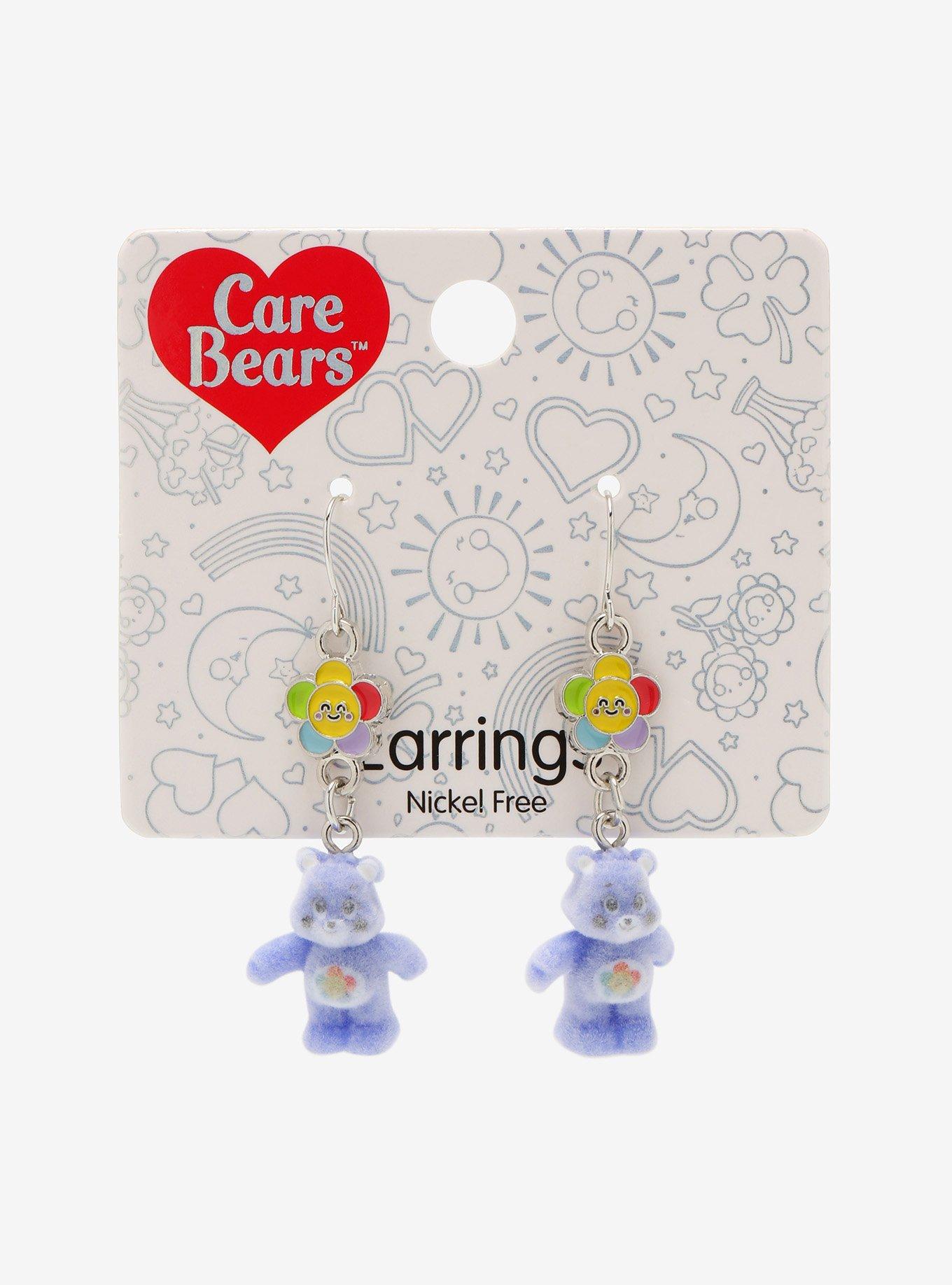 Care Bears Harmony Bear Fuzzy Drop Earrings, , alternate