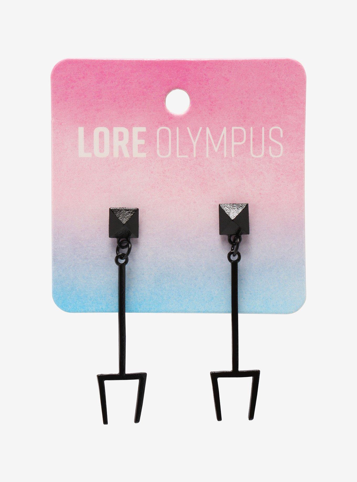 Lore Olympus Hades Stud Drop Earrings, , alternate