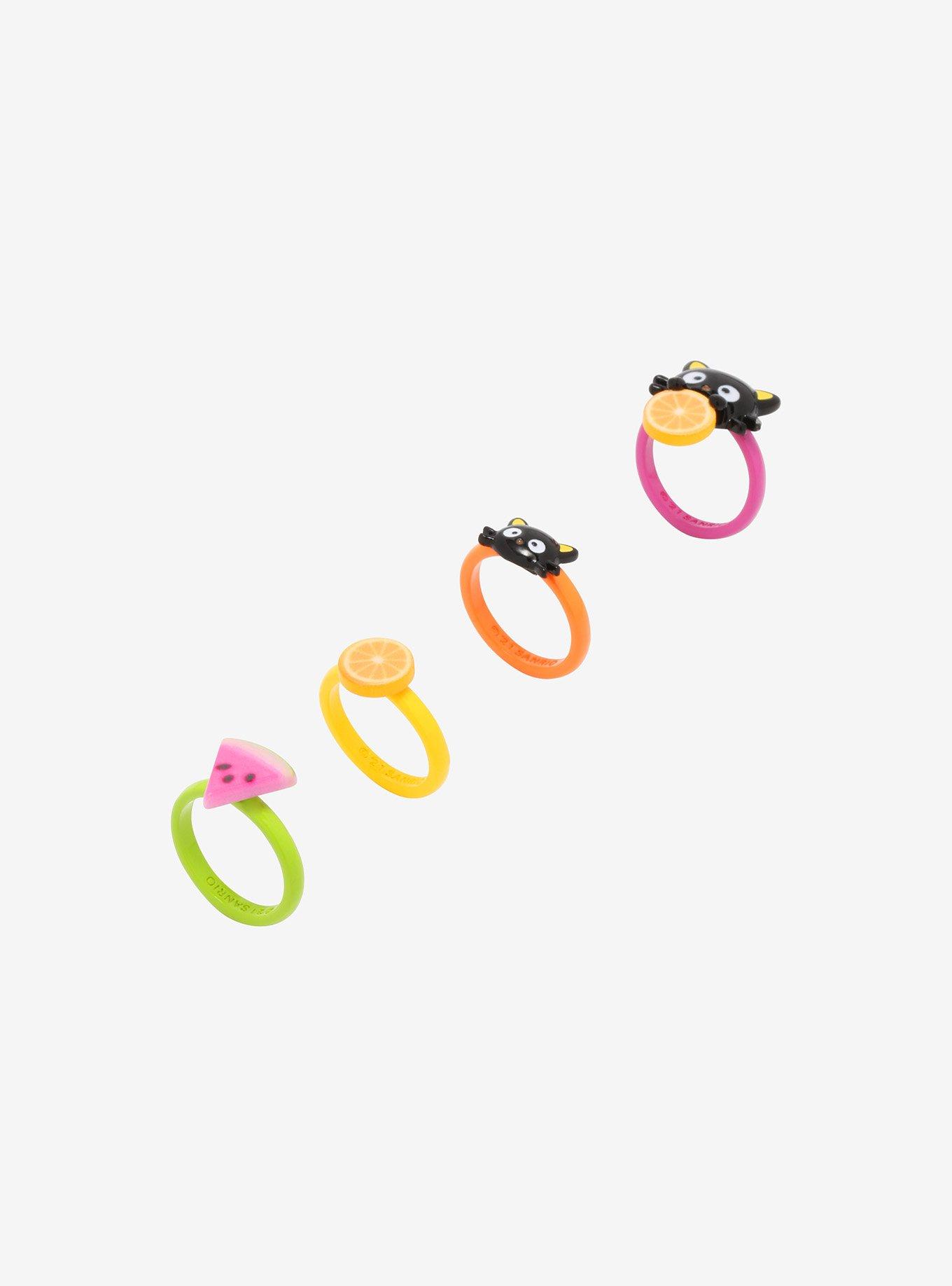 Chococat Fruit Charms Ring Set, , alternate