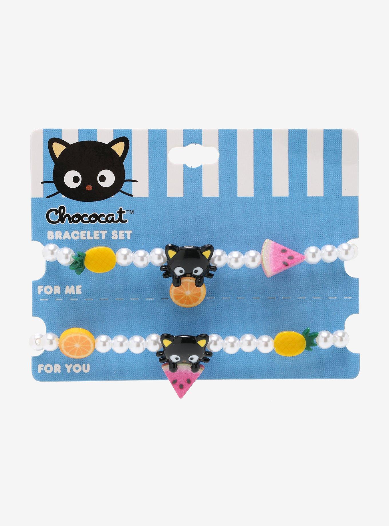 Chococat Fruit Charms Beaded Bracelet Set, , alternate