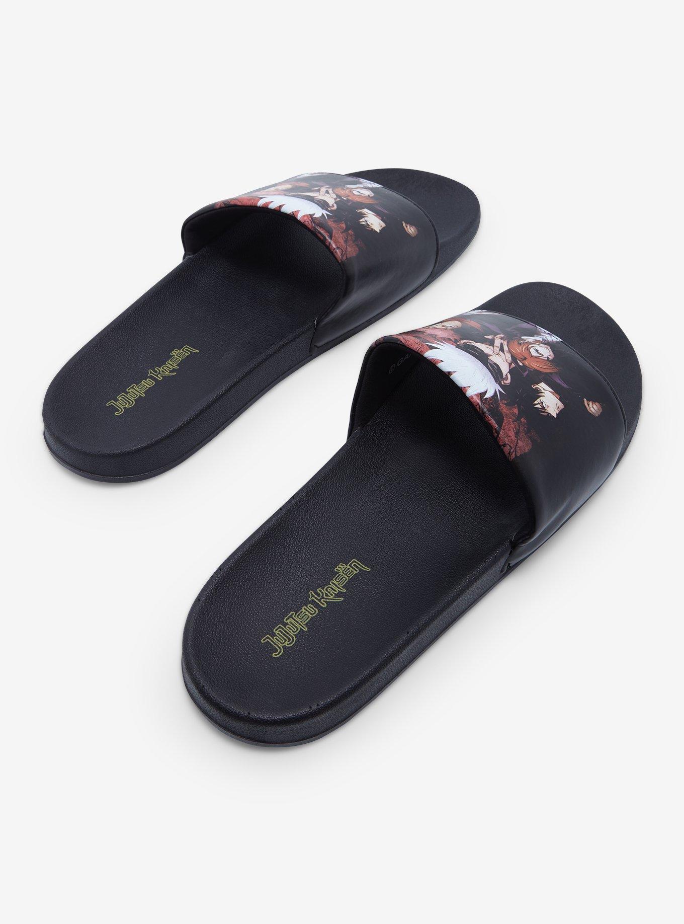 Jujutsu Kaisen Characters Slide Sandals, MULTI, alternate