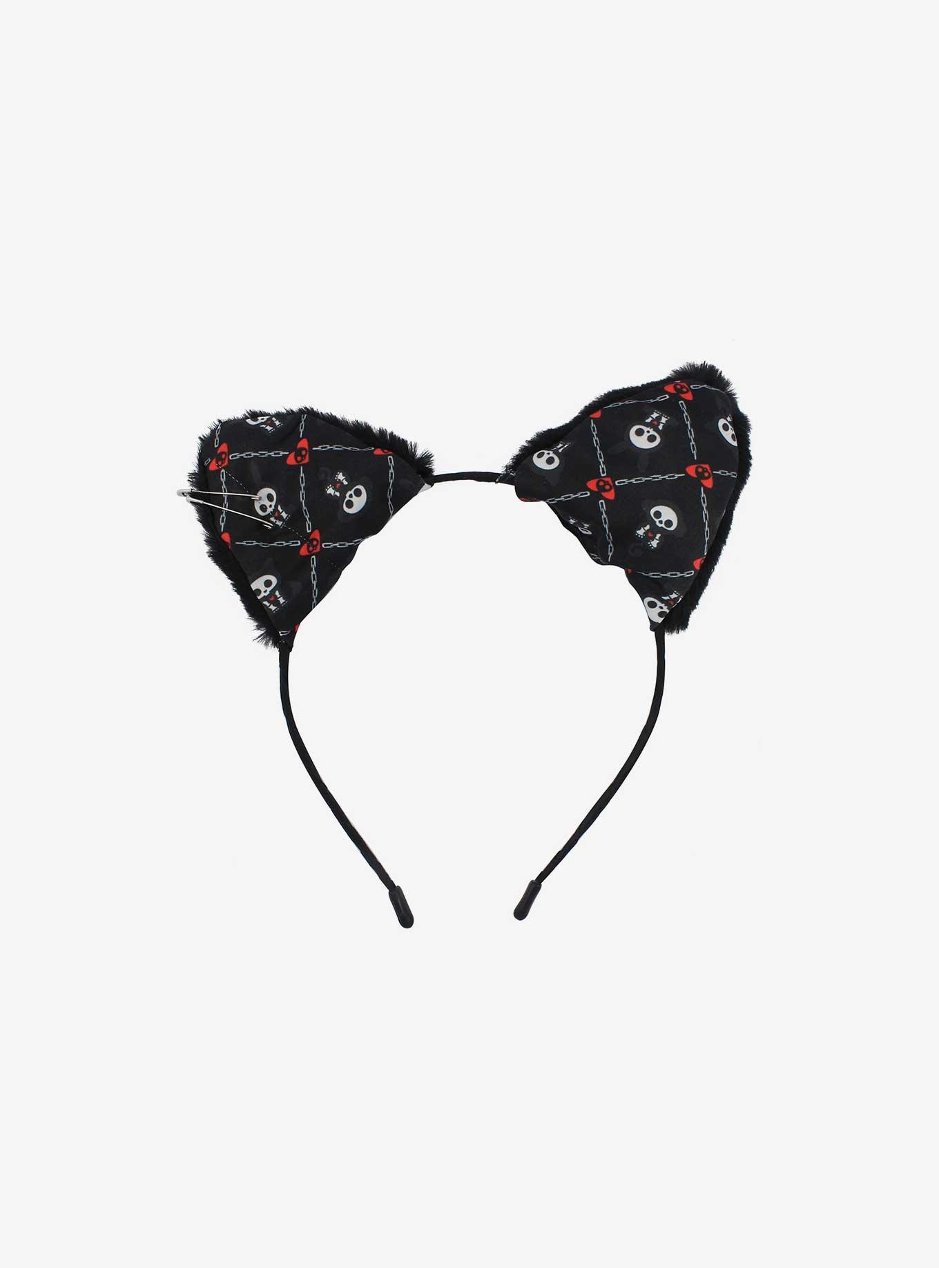 Skelanimals Plush Cat Ear Headband, , alternate