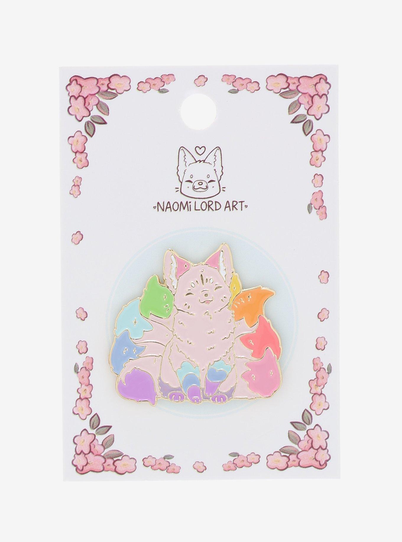Rainbow Tail Fox Enamel Pin By Naomi Lord Art, , alternate