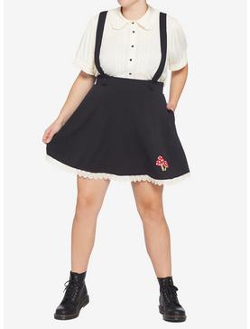 Mushroom Patch Suspender Skirt Plus Size, , hi-res