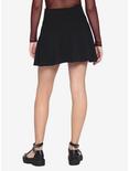 Black Double Red Lace-Up Skirt, BLACK, alternate