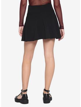 Black Double Red Lace-Up Skirt, , hi-res
