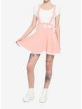 Pink Sakura Lace-Up Suspender Skirt, PINK, alternate