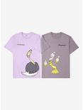 Disney Beauty and the Beast Lumiere Bonjour T-Shirt - BoxLunch Exclusive, GREY, alternate