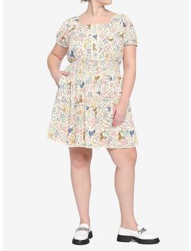Disney Winnie The Pooh Floral Smocked Babydoll Dress Plus Size, , hi-res