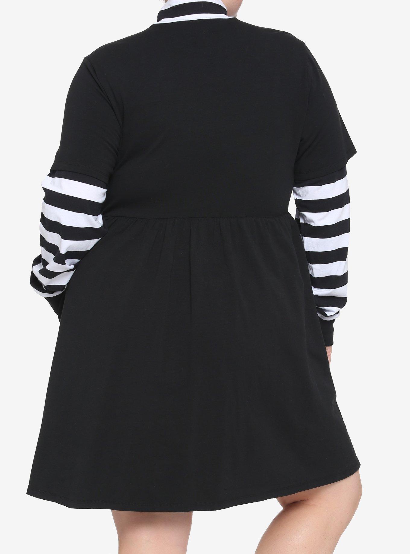 Invader Zim GIR Stripe Twofer Dress Plus Size, MULTI, alternate