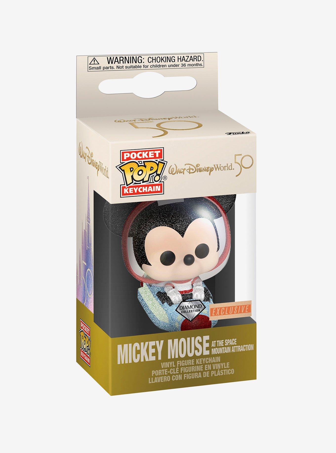 Funko Pocket Pop! Walt Disney World 50th Anniversary Mickey Mouse at the Space Mountain Attraction Diamond Collection Vinyl Keychain - BoxLunch Exclusive, , alternate