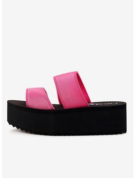 Throwback Platform Sandal Neon Pink, , hi-res