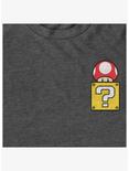 Nintendo Mario Mushroom Box T-Shirt, CHAR HTR, alternate