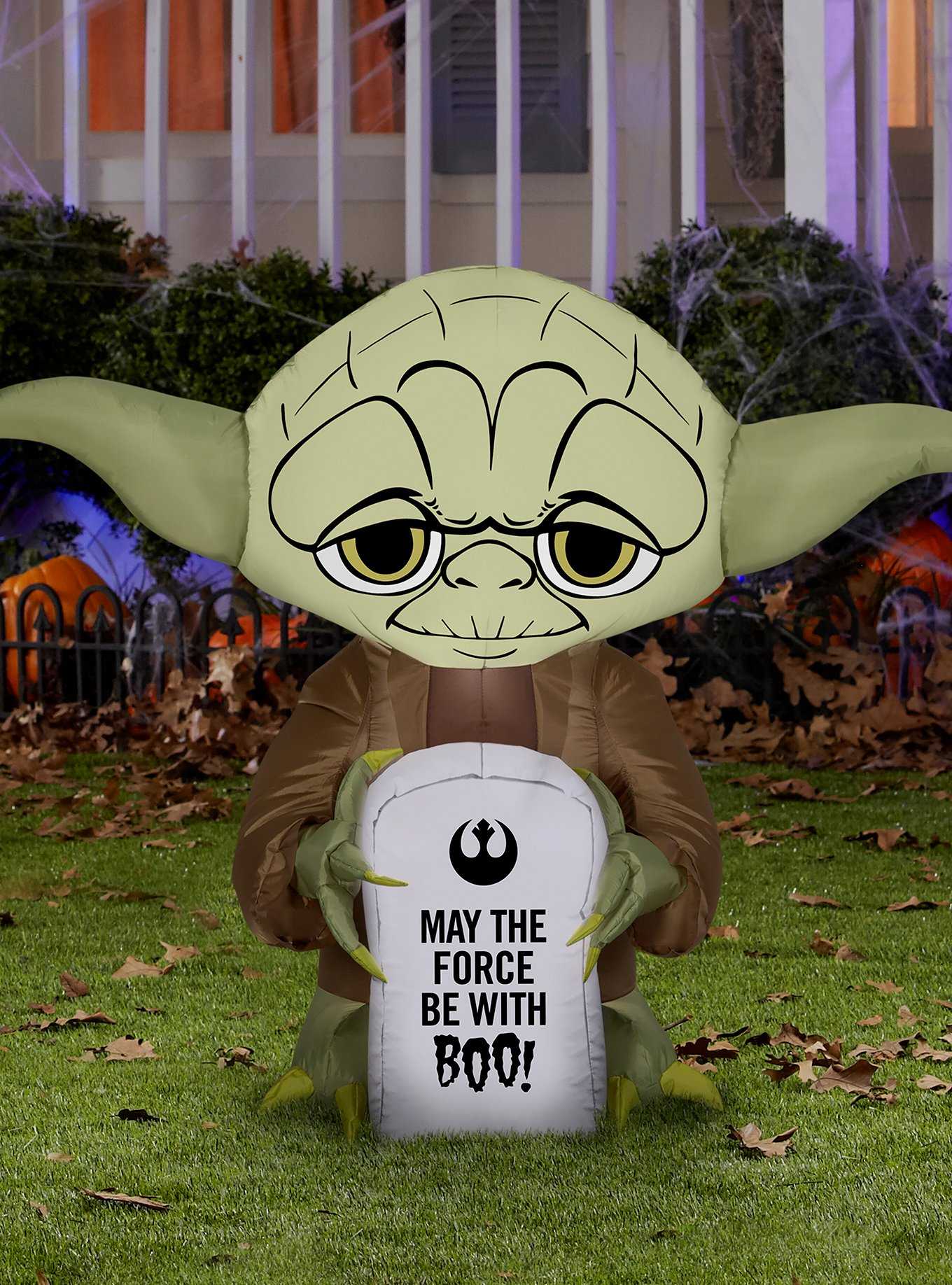 Star Wars Yoda Tombstone Halloween Inflatable Décor, , hi-res