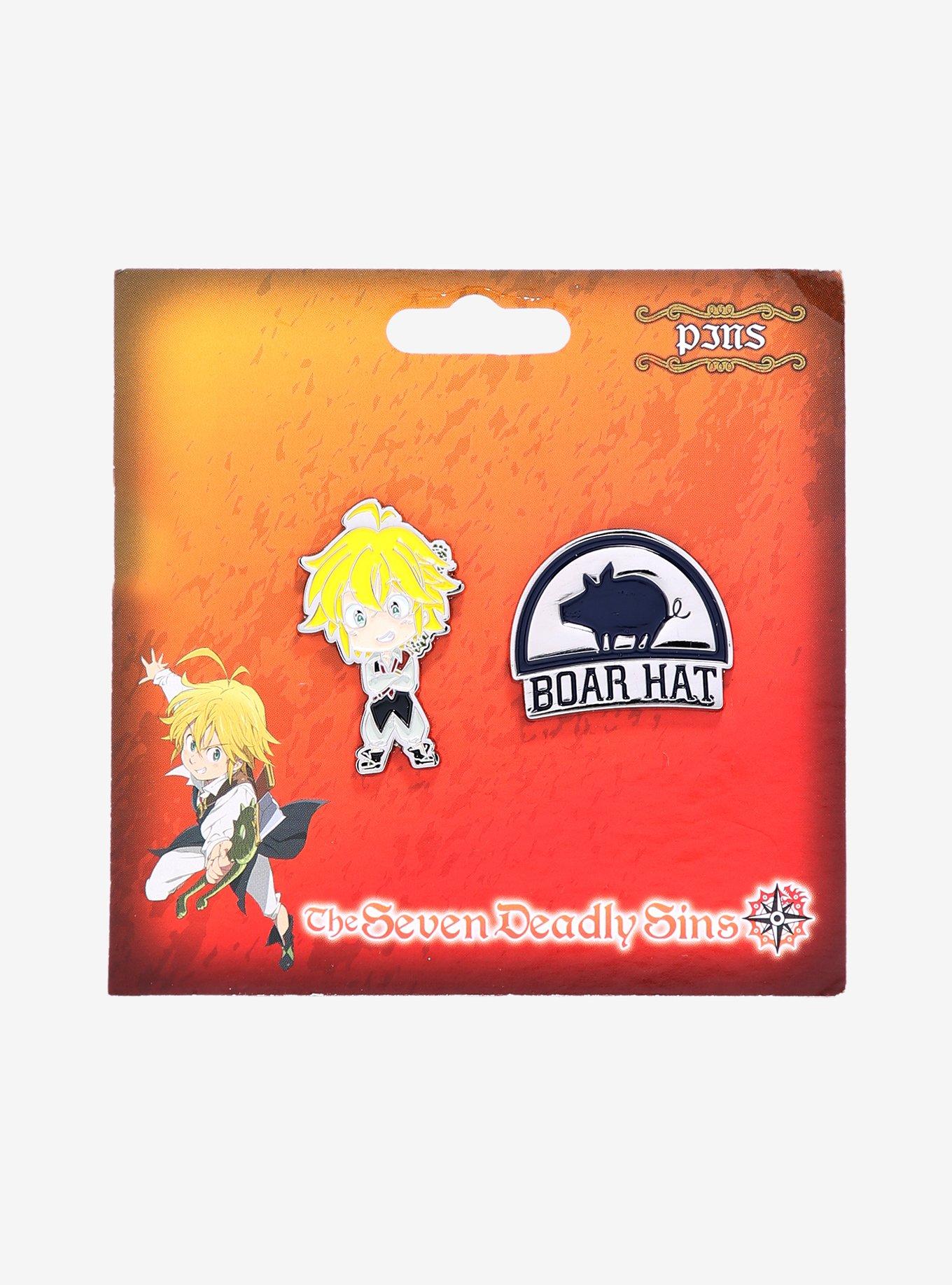 Seven Deadly Sins Meliodas & Boar Hat Enamel Pin Set, , alternate