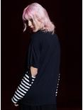 Skelanimals Stripe Oversized Twofer Girls Long-Sleeve T-Shirt, MULTI, alternate