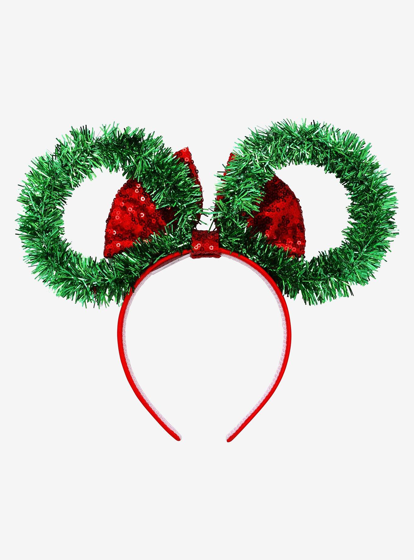 Disney Minnie Mouse Wreath Mouse Ears Headband - BoxLunch Exclusive, , alternate
