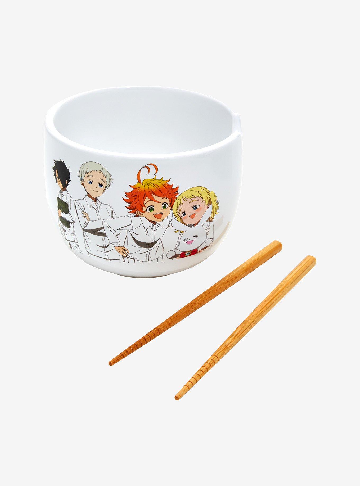 The Promised Neverland Group Ramen Bowl With Chopsticks, , alternate
