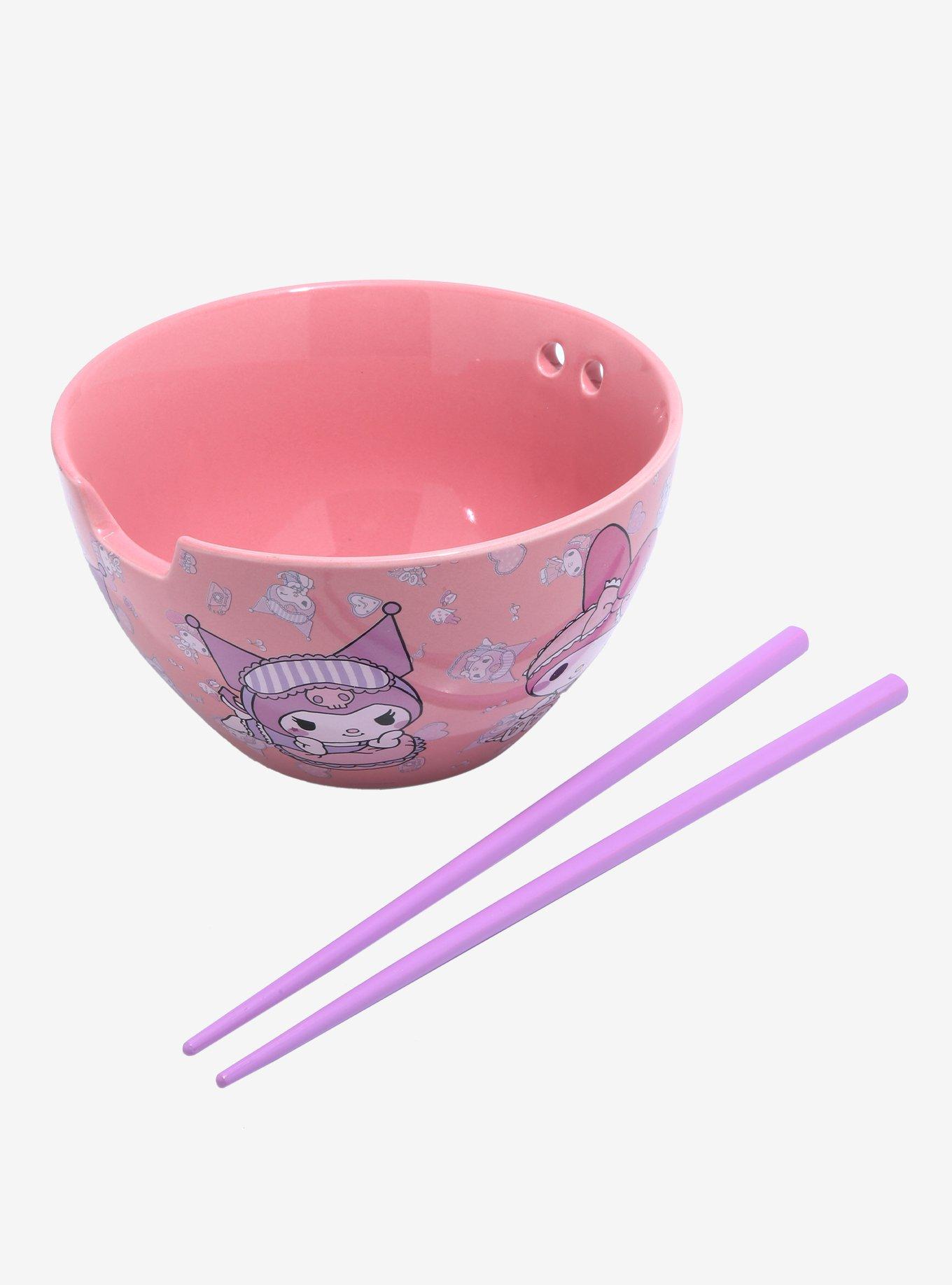My Melody & Kuromi Slumber Party Ramen Bowl With Chopsticks, , alternate