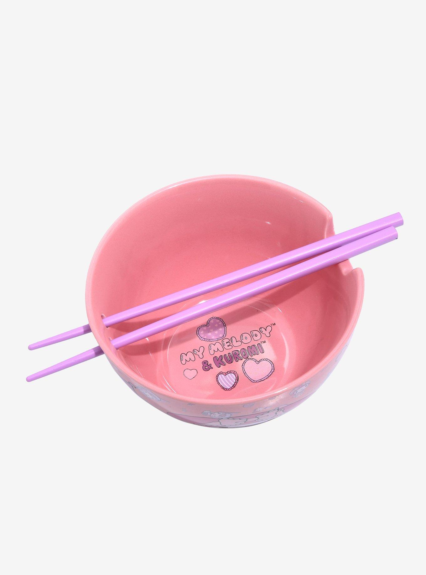 My Melody & Kuromi Slumber Party Ramen Bowl With Chopsticks, , alternate